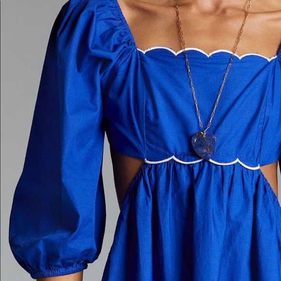 Anthropologie Scalloped Mini Dress - Picture 4 of 10